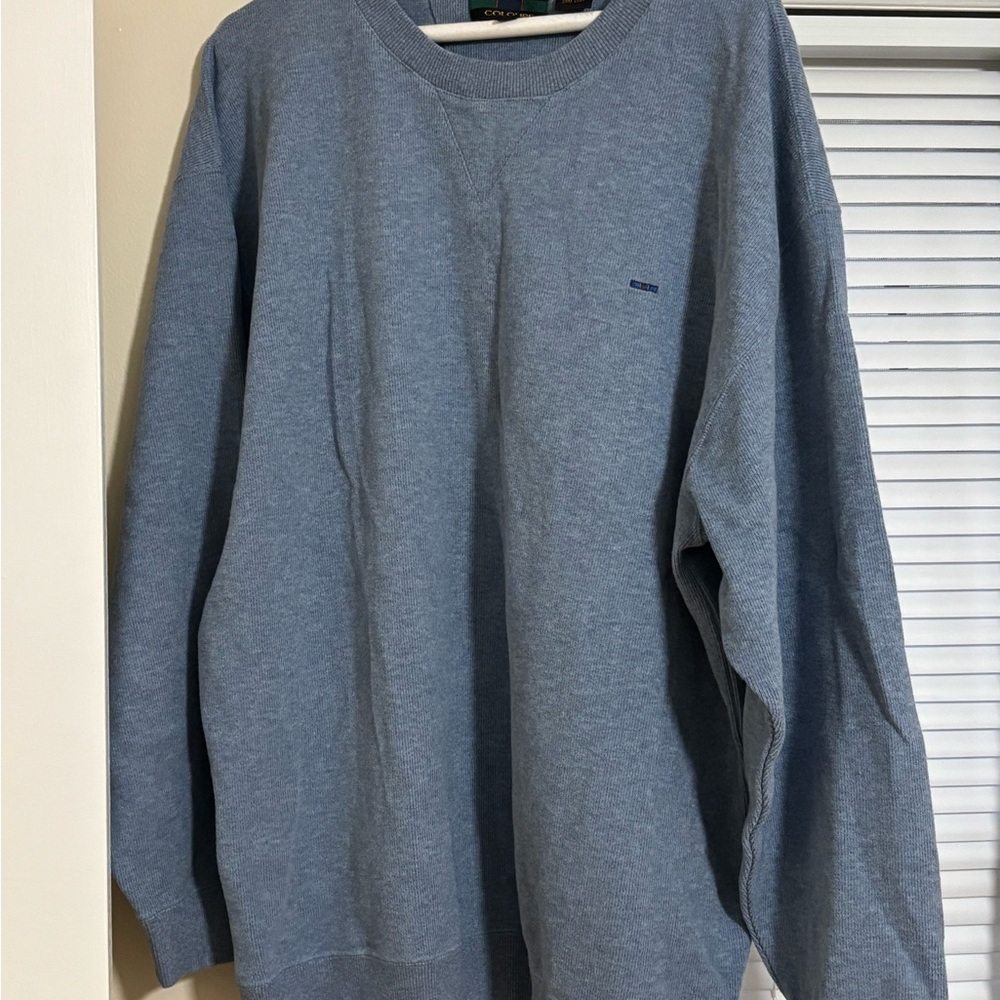 Alexander Julian Colours Vintage Blue Cotton Crewneck Sweatshirt XL